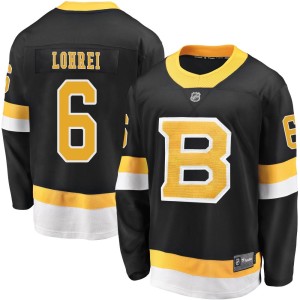 Mason Lohrei Men's Fanatics Branded Boston Bruins Premier Black Breakaway Alternate Jersey