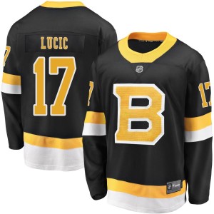 Milan Lucic Men's Fanatics Branded Boston Bruins Premier Black Breakaway Alternate Jersey