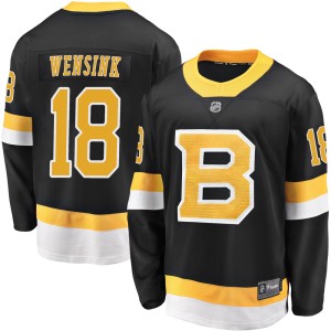 John Wensink Men's Fanatics Branded Boston Bruins Premier Black Breakaway Alternate Jersey