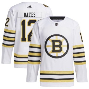 Adam Oates Youth Adidas Boston Bruins Authentic White 100th Anniversary Primegreen Jersey