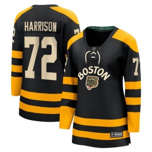 Brett Harrison Women's Fanatics Branded Boston Bruins Breakaway Black 2023 Winter Classic Jersey