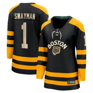 Jeremy Swayman Women's Fanatics Branded Boston Bruins Breakaway Black 2023 Winter Classic Jersey