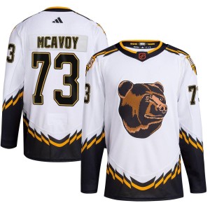 Charlie McAvoy Youth Adidas Boston Bruins Authentic White Reverse Retro 2.0 Jersey