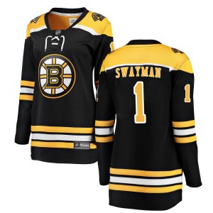 Jeremy Swayman Women's Fanatics Branded Boston Bruins Breakaway Black Home Jersey