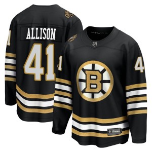 Jason Allison Men's Fanatics Branded Boston Bruins Premier Black Breakaway 100th Anniversary Jersey