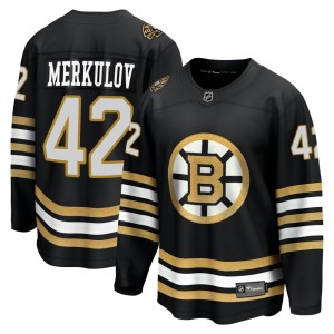 Georgii Merkulov Men's Fanatics Branded Boston Bruins Premier Black Breakaway 100th Anniversary Jersey