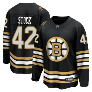 Pj Stock Men's Fanatics Branded Boston Bruins Premier Black Breakaway 100th Anniversary Jersey