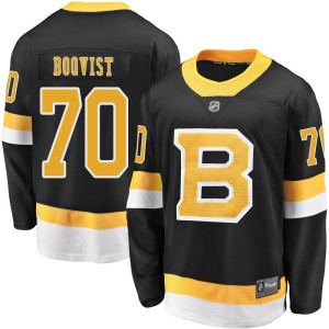 Jesper Boqvist Youth Fanatics Branded Boston Bruins Premier Black Breakaway Alternate Jersey