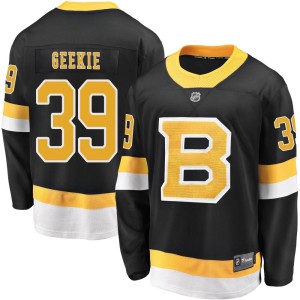Morgan Geekie Youth Fanatics Branded Boston Bruins Premier Black Breakaway Alternate Jersey