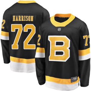 Brett Harrison Youth Fanatics Branded Boston Bruins Premier Black Breakaway Alternate Jersey
