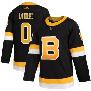 Mason Lohrei Men's Adidas Boston Bruins Authentic Black Alternate Jersey
