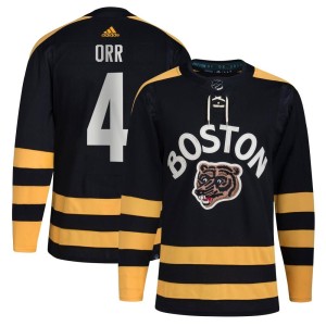 Bobby Orr Men's Adidas Boston Bruins Authentic Black 2023 Winter Classic Jersey