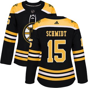 Milt Schmidt Women's Adidas Boston Bruins Authentic Black Home Jersey