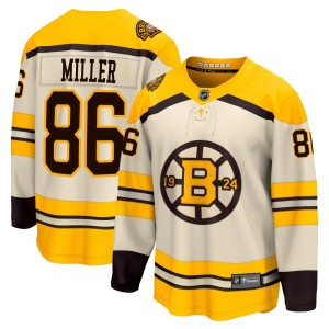 Kevan Miller Men's Fanatics Branded Boston Bruins Premier Cream Breakaway 100th Anniversary Jersey
