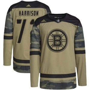 Brett Harrison Youth Adidas Boston Bruins Authentic Camo Military Appreciation Practice Jersey